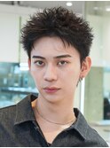 原宿メンズパーマルーズショートアクティブショートツイスパ緩め