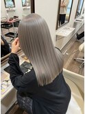 102. アッシュベージュ/艶髪ロング/デザインカラー