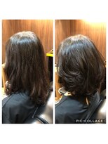 ヘアアンドスパ バースデイ(Private Salon HAIR&Spa BiRTHDAY) ミディアム デジタルパーマ ふんわり流れるスタイル