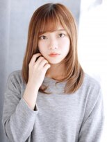 ヘアメイク ナル(hair make nalu)&nbsp;透け感バングの内巻きレイヤースタイル