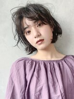 アイティー バイ アルバム 中野店(IT by ALBUM) ラインボブ_ウェーブパーマフォギーベージュ耳かけ_37463