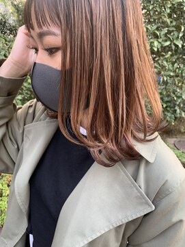 アルカナ 明治神宮前原宿(ARCANA) オレンジブラウン レイヤーカット ワンカール hiro