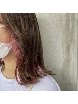 グリュック(GLUCK) ベージュ×インナーピンク