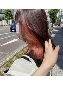 #インナーカラー #ピンクオレンジ #髪質改善トリートメント