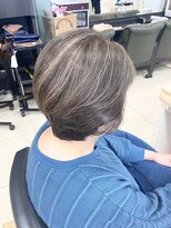 ヘアークリアー 春日部&nbsp;大人可愛いミセスショートレイヤー/白髪ぼかしハイライト/立体感
