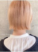 ブリーチペールオレンジ＿コンパクトボブショート