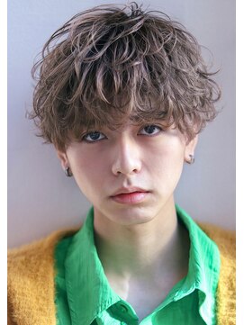 オーシャン トーキョー サニー(OCEAN TOKYO Sunny) ニュアンスパーママッシュ無造作ツーブロック波巻きパーマ