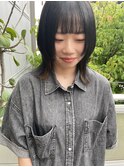 ミディアムウルフ×インナーカラー