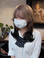 ボアップ(boappu)&nbsp;#ルーツカラー#ホワイトベージュ#裾カラーブラック