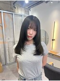 ダブルカラー/大人ボブ/黒髪スタイル/髪質改善/縮毛矯正