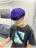 パープル / ツーブロック / メンズ / ブリーチ