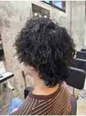 ツイストスパイラルパーマ縦落ちパーマメンズ波巻きパーマ