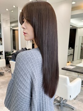 ソア 渋谷(soar) 縮毛矯正ロング♪コスメストレート髪質改善ココアベージュ