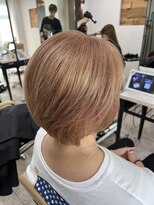 アジールヘア 所沢プロペ通り店(agir hair)&nbsp;ミルクティーベージュショートヘア小顔カットケアブリーチ所沢