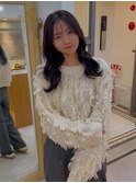 フェミニンロング似合わせカット前髪シースルーバング名古屋栄