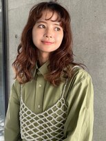 デジタルパーマ　チェリーブラウン　イメチェン　お洒落ヘア