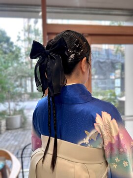 ゼスト 三鷹店(ZEST) フェミニンロングウェーブミディアム着物ヘア成人式卒業式/三鷹