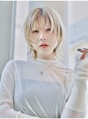 ウルフマッシュ/ハイトーンカラー/フレンチカジュアル/鎌倉