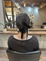 マスカリ(muscali)&nbsp;星華,黒髪,ボブルフ,ネビージュ,小顔,ヘアアレンジ,ヘアセット