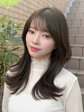 ロビー 表参道(ROBBY) ミディアムレイヤーカット/30代40代50代/顔周りカットくびれヘア