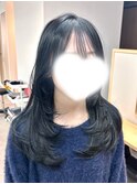 ◇前髪顔周りカットピンクベージュアンブレラカラー船橋