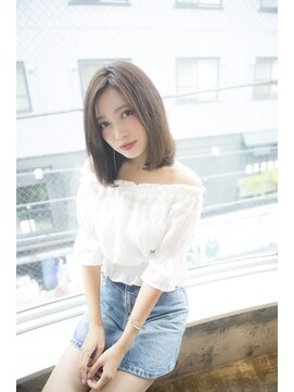 サロンドミルク 原宿(salon de MiLK) 【salon de MiLK 原宿】ミディアムボブ×クリーミーアッシュ