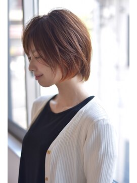 ランプヘアーデザイン(LAMP HAIR DESIGN) 「中山啓祐」ショートレイヤーinオレンジ