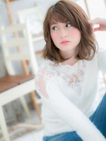 モッズヘア 越谷(mod's hair)&nbsp;■斜めバング無造作カールふわセミディ8-4★越谷20代30代40代