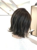 【ハイライトヘア】外ハネ無造作ヘア