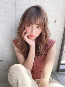 ジーナ 池袋(Zina) 【Ｚｉｎａ池袋】セミロング×ブラウンベージュ