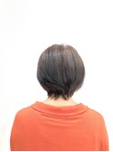 40代50代60代/ショート/小顔/ショートボブ/艶カラー/暗めカラー/