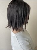 切りっぱなしボブ/前下がり