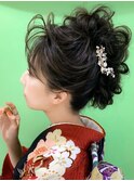 着物カールアップ★浴衣 振袖 袴 華やかお団子スタイル★新宿