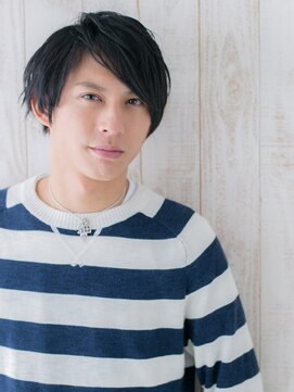 グルーミングサロン バーバー キャッスル 北浦和西口(Grooming salon Barber Castle) ラフフェザー黒髪七三分けスマートマッシュP