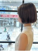 ボブ/切りっぱなしボブ/ベージュカラー