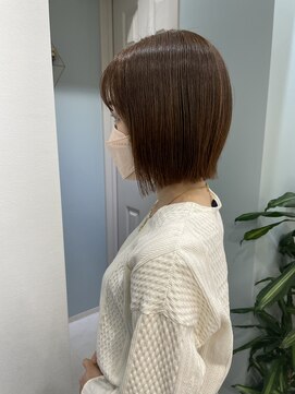 トゥーリ 薬院店(tuuli) tuuli miyu オレンジベージュボブ/20代30代40代50代