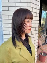 シスタ(SISTA)&nbsp;フェイスレイヤーカットベージュ チョコレートブラウン 髪質改善