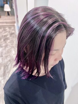 リシェイル(RICHAIR) ハイライトバレイヤージュ×ラベンダー
