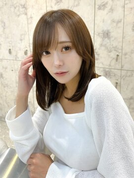 シーシンジュク 新宿南口(Sea shinjuku) オリーブグレー×小顔[ココアベージュ/黒髪/くらげヘアー]