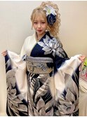 ２０２５☆祝成人式♪ 可愛く【振袖着付け+ヘアセット】電話予約