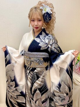 ヘアセットアップス(UP's) ２０２５☆祝成人式♪ 可愛く【振袖着付け+ヘアセット】電話予約