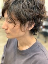 ハジー(Hajy)&nbsp;men'sスパイラルパーマ×コバルトブルー