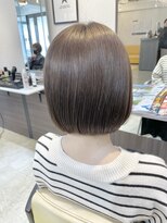 ヘアーサロンヴォイス 大野城店(Hair Salon Voice)&nbsp;縮毛矯正ボブ、グレージュ、ブリーチなしWカラー