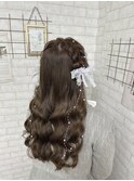 編み込み巻き下ろし