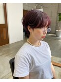 ショートxワインレッド