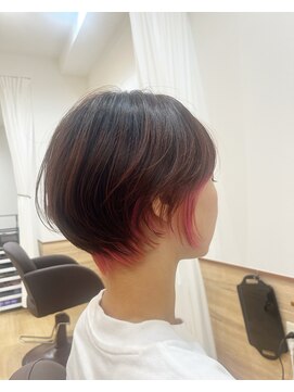 アイライク 南流山(I like...) くびれショート×インナーピンク【hair&relax I like...南流山】