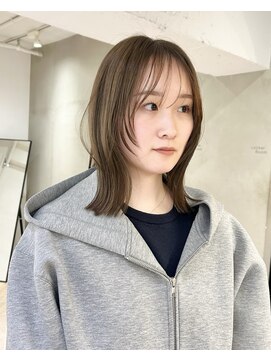 ローレン(LOREN) 黒髪/ボブルフ/ネビージュ/小顔/ワンレン/栄/髪質改善/前髪