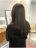 *艶髪*質感再整カラーでまとまる透け感オリーブカラー