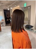 切りっぱなしミディアム ぱつっとロブ sn