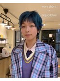 ハイトーンベリーショートブルーカラー水色カラー